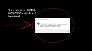 how to fix error HRESULT0x80070057 [upl. by Ttej]