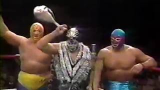 Mil MascarasDos CarasSicodelico vs El Fabuloso BlondyMike StoneRick Patterson [upl. by Wera]