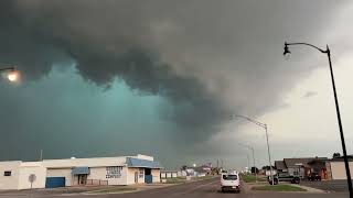 Tornado Sirens Sound as Ominous Supercell Looms Over Oklahoma [upl. by Kubetz]