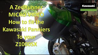 z1000sx micro video  how to fit the Kawasaki panniers ninja 1000sx [upl. by Retsbew96]