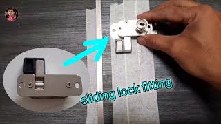 Sliding door में सेंटर lock कैसे लगाते हैं   How to install a sliding door lock flash door [upl. by Nimrahc]