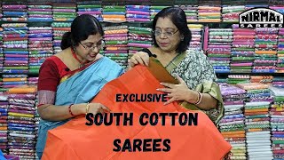 Exclusive South Cotton Saree collection  Nirmal Sarees  Episode 179 [upl. by Adolfo]