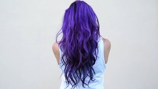 How I dye my hair purple amp blue ♥ DIY [upl. by Awhsoj2]