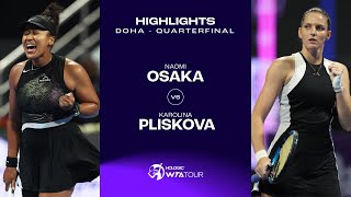 Naomi Osaka vs Karolina Pliskova  2024 Doha Quarterfinal  WTA Match Highlights [upl. by Supmart]