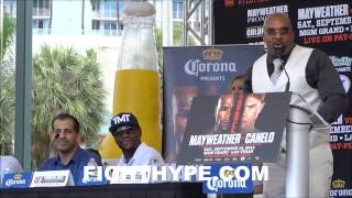 FLOYD MAYWEATHER VS CANELO ALVAREZ MIAMI PRESS CONFERENCE [upl. by Arocet]