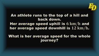 Average Speed 6 kmh uphill and 12 kmh downhill [upl. by Thirzia]