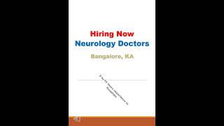 Neurology Doctor Jobs in Bangalore  Apply Today NeurologyJobs [upl. by Mohandis733]