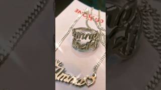 Alphabetic silver ring chain locketring afghan jewellery silverring set kabul khra [upl. by Idnyl]