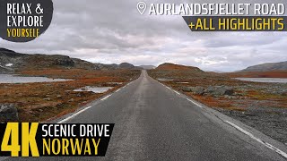 Breathtaking Drive in Norway  Aurlandsfjellet Scenic Route in Beautiful Autumn Landscape 4k [upl. by Analrahc]