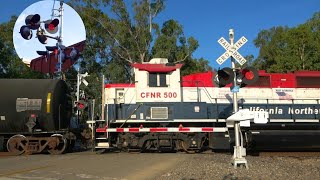 CFNR 504 Cortena Job North  County Rd 4 Railroad Crossing Dunnigan CA Safetran Modal 85 Both Sides [upl. by Wilder138]