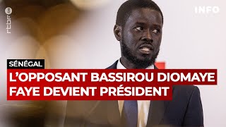 Sénégal  lopposant Bassirou Diomaye Faye élu Président  RTBF Info [upl. by Dettmer983]