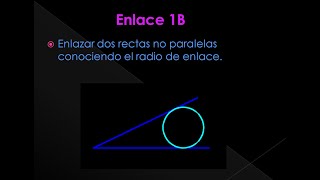 Enlaces  Enlazar dos rectas no paralelas conociendo el radio de enlace segundo método [upl. by Aihpled]