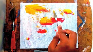 Easy Abstract Landscape Oil Painting Tutorial [upl. by Piks]