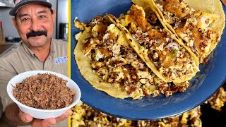 How to Make MACHACADO con Huevo Easy Carne Seca  Machaca Recipe for Authentic Mexican Breakfast [upl. by Kluge484]