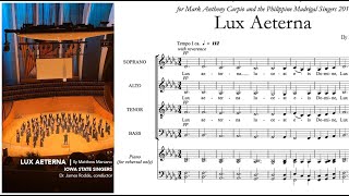 Lux Aeterna Score Video  Iowa State Singers [upl. by Misaq]