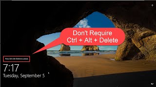 How to Disable Require Ctrl Alt Delete in Windows Server 2022  2019  2016  2012 [upl. by Evangelin]