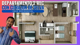 Departamento en AQUA RESIDENCIAL Cancun  House Tour Cancun [upl. by Alak]