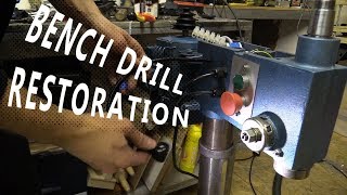 Bench Drill Restoration Rebuild Clean New Buttons LED Light [upl. by Zeta371]