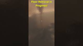 Asbestos Floor Tile Removal asbestos floor renovation homeimprovement [upl. by Nance]