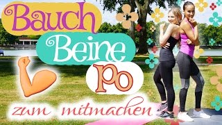 Bauch Beine Po Workout für Zuhause mit Diana zur Löwen  15 Min Fett verbrennen  Outdoor HIIT [upl. by Annaihr]