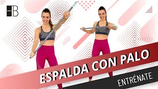 Ejercicios para FORTALECER LA ESPALDA en Casa y mejorar POSTURA ESPALDA ▶ Con palo [upl. by Fleck]