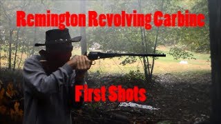 Remington Revolving Carbine  First Shots [upl. by Atteirneh403]