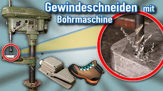 Gewinde mit der Bohrmaschine schneiden  Linkslauf für Bohrmaschine mit Frequenzumrichter [upl. by Adnav]