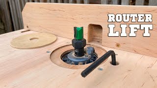 How to Make the Easiest and Cheapest Router Lift II Router Lifting Attachment  DIY  Woodworking [upl. by Arni]