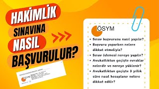 Hakimlik Sınavına Nasıl Başvurulur [upl. by Aicilla965]