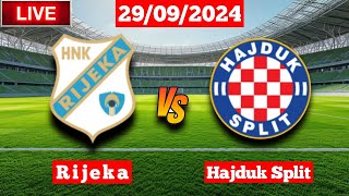 Rijeka vs Hajduk Split  HNL  Fifa Live Match Score Today 2024 [upl. by Enneyehs551]