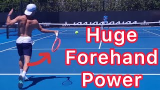 Huge Forehand Power Copy The Diego Schwartzman Tennis Forehand [upl. by Morganica]