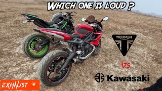 Which one is more louder 😲💥  Z900 vs Daytona 675 exhaust comparison 🔥 [upl. by Amber501]