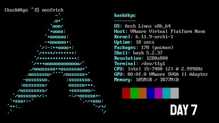 Installing Arch Linux until i get a girlfriend  Day 7 [upl. by Mayhs]