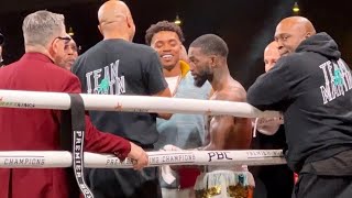 ERROL SPENCE JR CELEBRATES WITH FRANK MARTIN AFTER MASTERCLASS WIN OVER MICHEL RIVERA [upl. by Anerres]