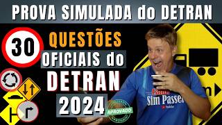 EXAME TEÃ“RICO do DETRAN 2024  SIMULADO de LEGISLAÃ‡ÃƒO  PERGUNTAS da PROVA do DETRAN  PROVA DETRAN [upl. by Terrye]