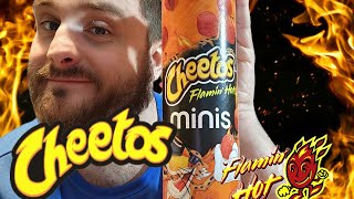 Trying The New Flamin Hot Cheetos Cheese Balls MinisTaste Test Review [upl. by Eed]