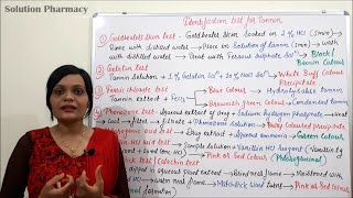 Class 59  Tannin Part 04  Chemical Identification Test of Tannin  Qualitative Test of Tannin [upl. by Yaluz35]