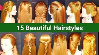 15 Beautiful Hairstyles for Western and Traditional Wear  Madras Cine Makeup Artist [upl. by Araem]