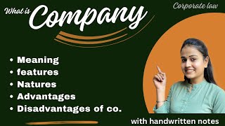 Company and it’s features  advantage amp Disadvantages  features of company  company law [upl. by Masterson16]