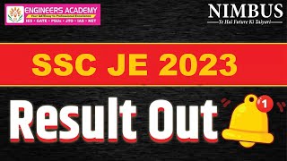 SSC JE 2023 Final Result Out  SSC JE CBT 2 Result 2023 Released  SSC JE Final Cut Off Marks out [upl. by Emanuele]