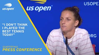 Karolina Pliskova Press Conference  2021 US Open Quarterfinal [upl. by Aydni]