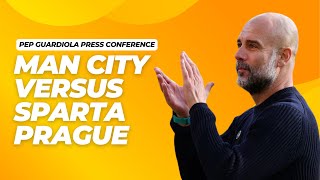 Pep Guardiola PreMatch Press Conference  Man City v Sparta Prague [upl. by Ellicul]