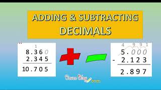 ADDING and SUBTRACTION DECIMAL Numbers [upl. by Rednazxela]