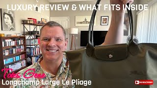 Longchamp  Large Le Pliage  Review amp What Fits Inside [upl. by Yrrad902]