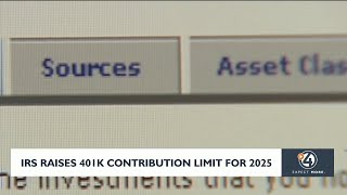 IRS raises 401k contribution limit for 2025 [upl. by Nedgo]