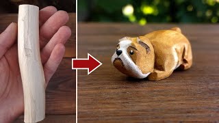 How To Carve a bulldog that makes you smile [upl. by Vidovik]