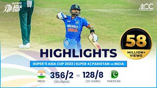 Super11 Asia Cup 2023  Super 4  Pakistan vs India  Full Match Highlights [upl. by Hull]