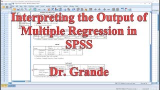 Interpreting Output for Multiple Regression in SPSS [upl. by Retsel]