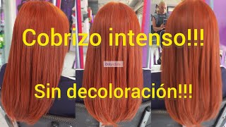 cobrizo intenso sin decoloración yo no les digo mentiras sin procesar tanto tu cabello ❤️ [upl. by Llorre]