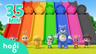 Learn Colors with Slide and More｜Compilation｜Colors for Kids｜Pinkfong amp Hogi Nursery Rhymes [upl. by Dolloff]